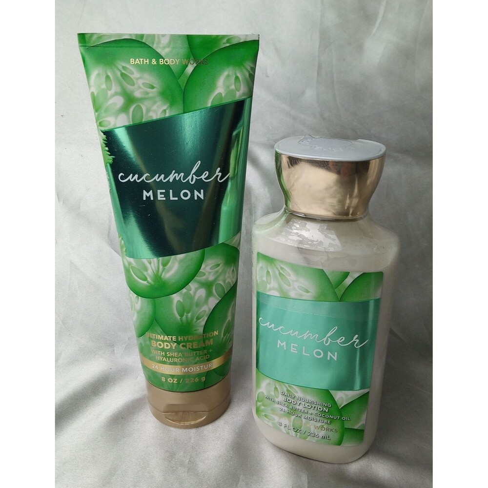 BATH & BODY WORKS CUCUMBER MELON BODY LOTION/BODY CREAM SET LOT